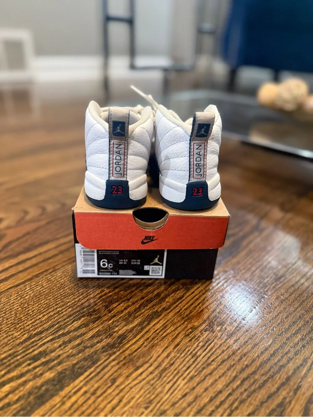 Kids White and Blue Jordan’s